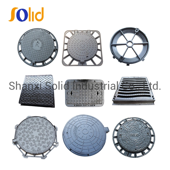 Factory Supplier Wholesales En124 Square and Round Ductile Cast Iron Manhole Cover Price